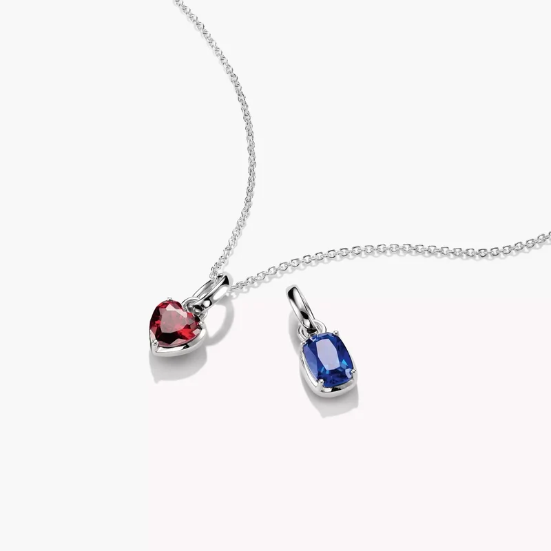 Charm-Anhänger Herz Geburtsstein Juli Connect Silber
