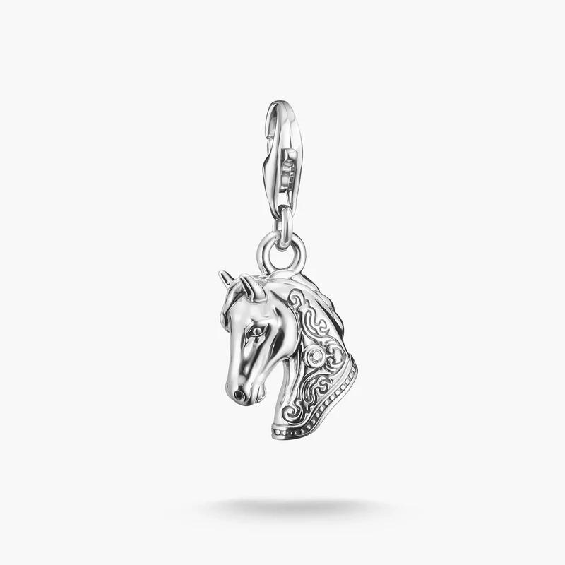 Charm-Anhänger Pferdekopf Original Silber