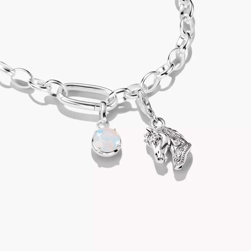 Charm-Anhänger Pferdekopf Original Silber