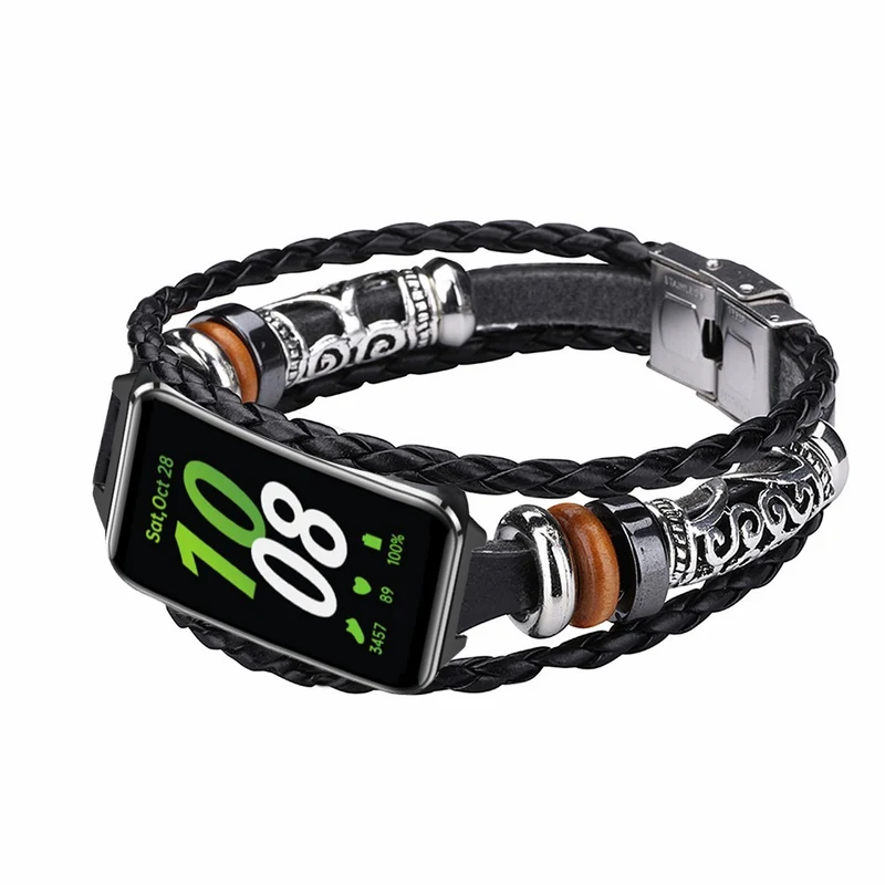 Mega Haltbar Samsung Galaxy Fit 3 Kunstleder Armband