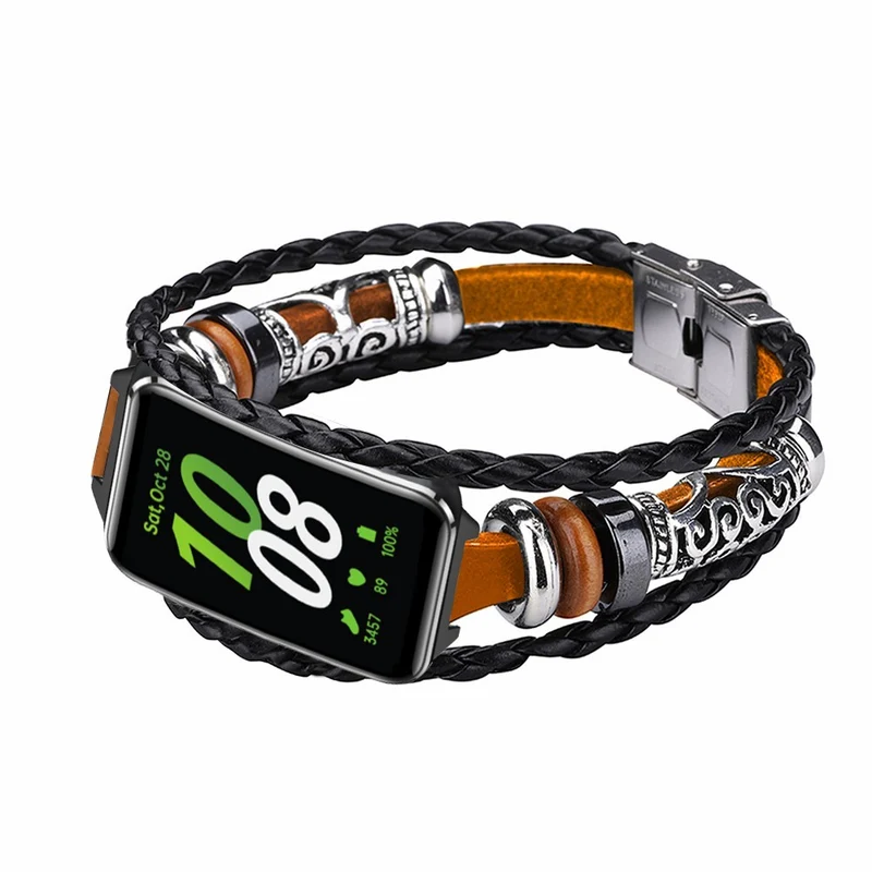Mega Haltbar Samsung Galaxy Fit 3 Kunstleder Armband