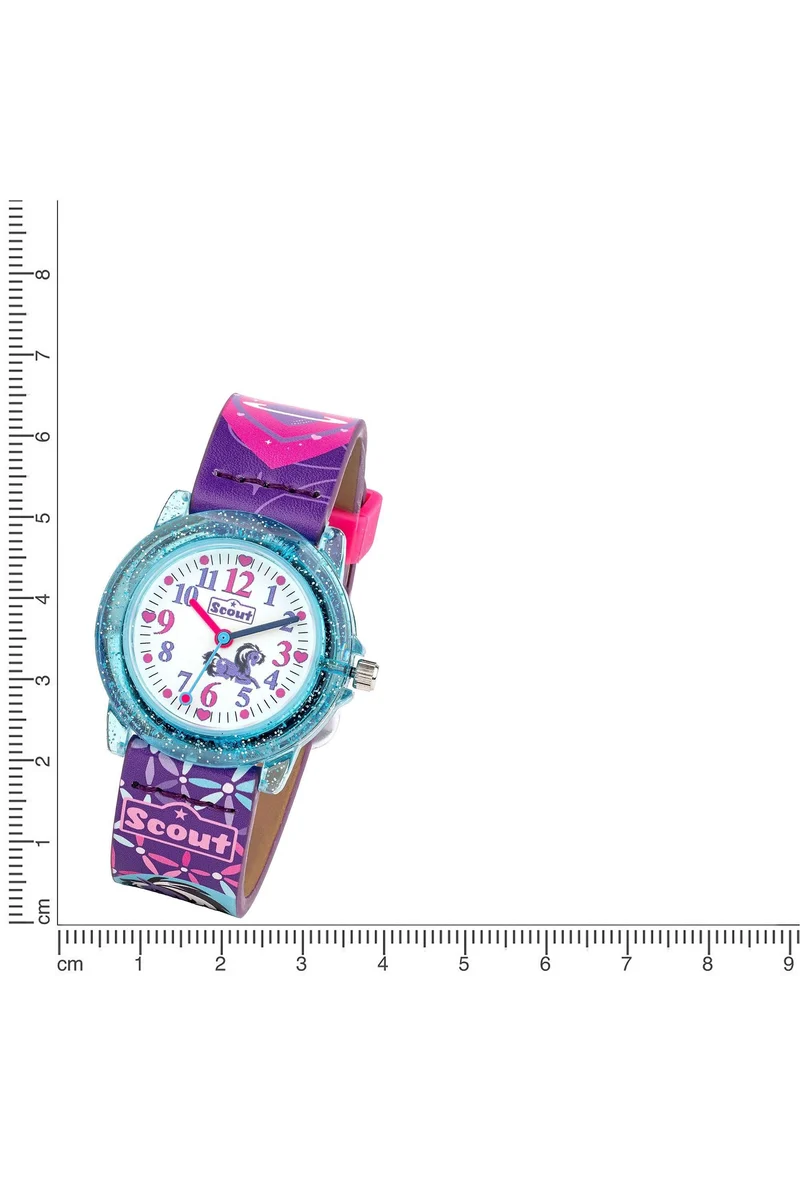 Scout Action Boys Dino 164000211 Jungen-Uhr • Pädagogisches Lernzifferblatt • Robustes Textilband