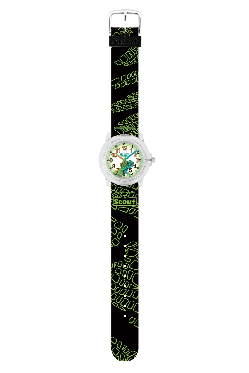 Scout Crystal Lizard 164000019 Jungen-Uhr • Lernzifferblatt • 5 Bar wasserdicht