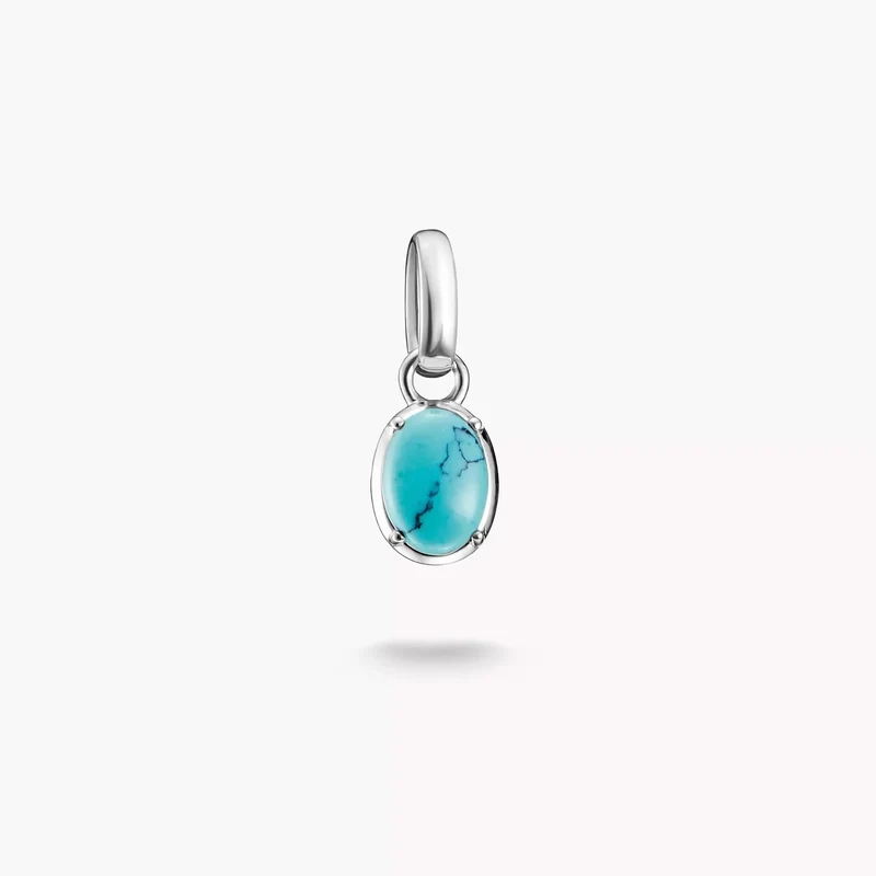 Damen Charm-Anhänger, Geburtsstein Dezember Türkis - THOMAS SABO Modell: CC1340-404-17
