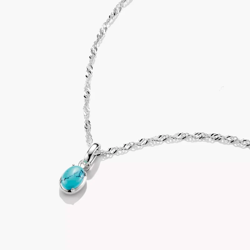 Damen Charm-Anhänger, Geburtsstein Dezember Türkis - THOMAS SABO Modell: CC1340-404-17