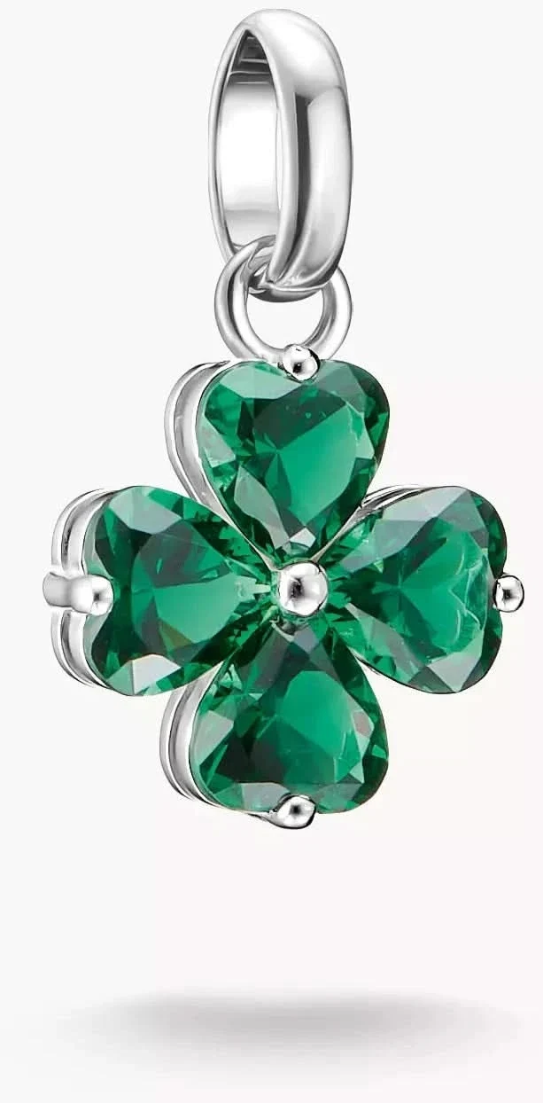 Charm-Anhänger Kleeblatt Connect Silber