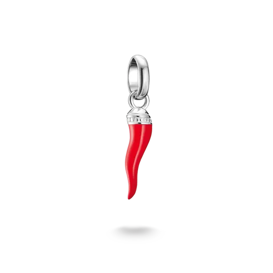 Charm-Anhänger Cornicello Rot Connect Silber