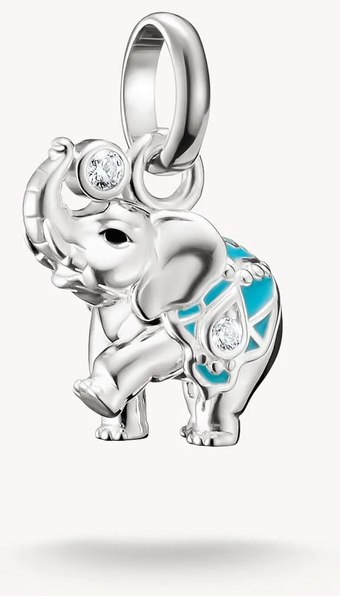 Damen Charm-Anhänger Elefant, türkisfarbene Emaille - THOMAS SABO Modell: CC1327-041-17