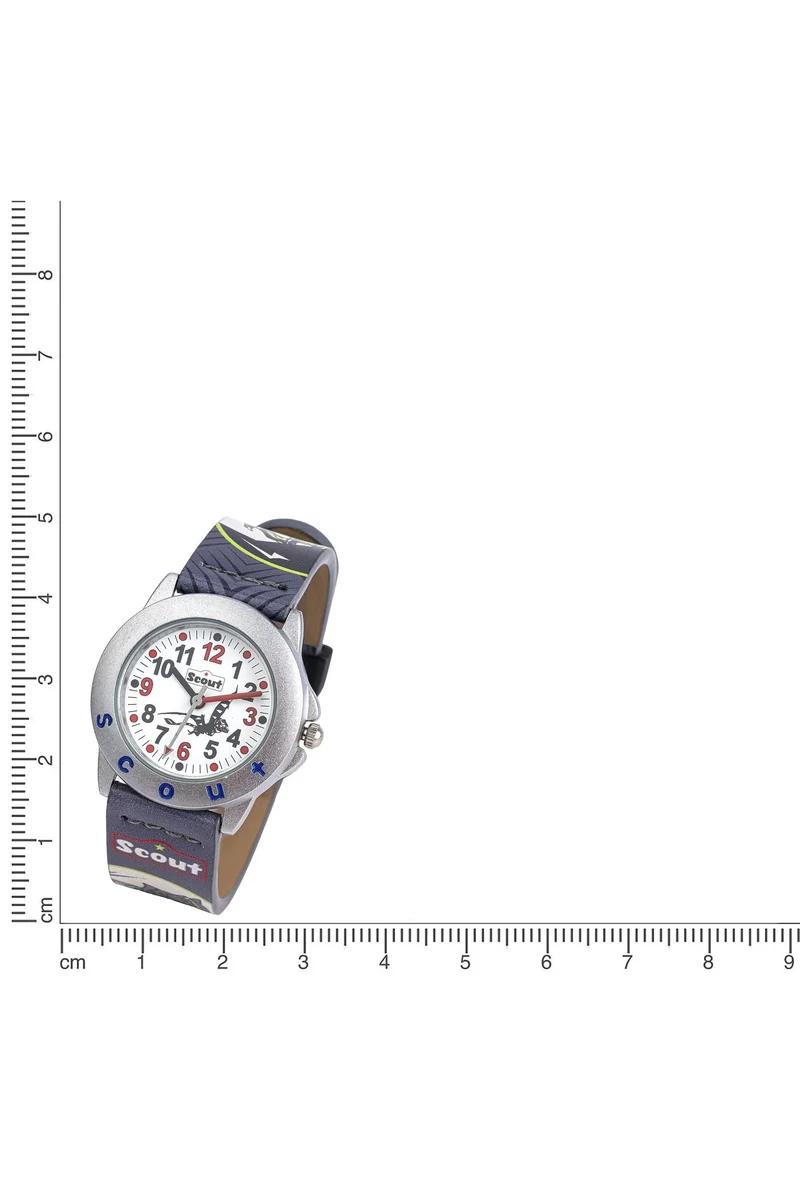 Scout Star Kids Dino 164000048 Jungen-Uhr • Pädagogisches Lernzifferblatt • Robust & 5 Bar wasserdicht