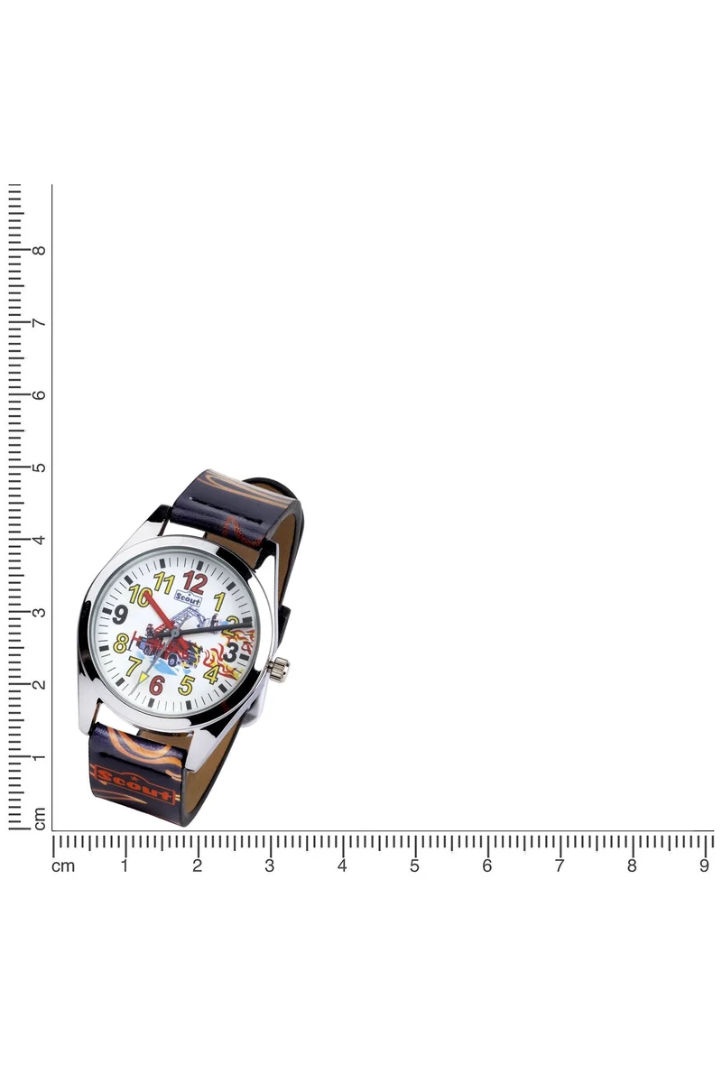 Scout Flames 164000021 Jungen-Uhr • Pädagogische Lernuhr • Robust & 5 Bar wasserdicht