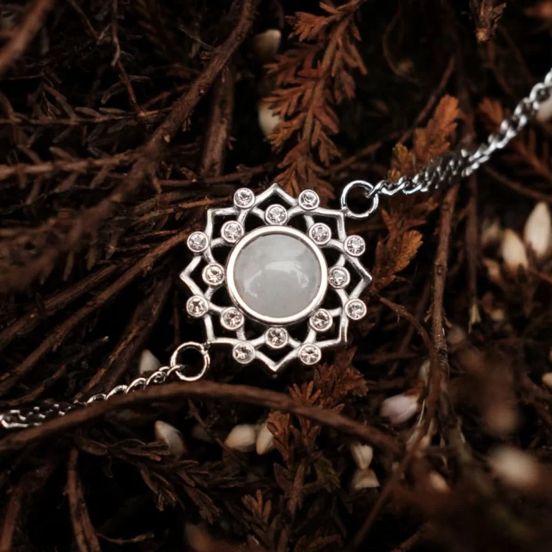 Composition Gem Armband (Mondstein/Silber)