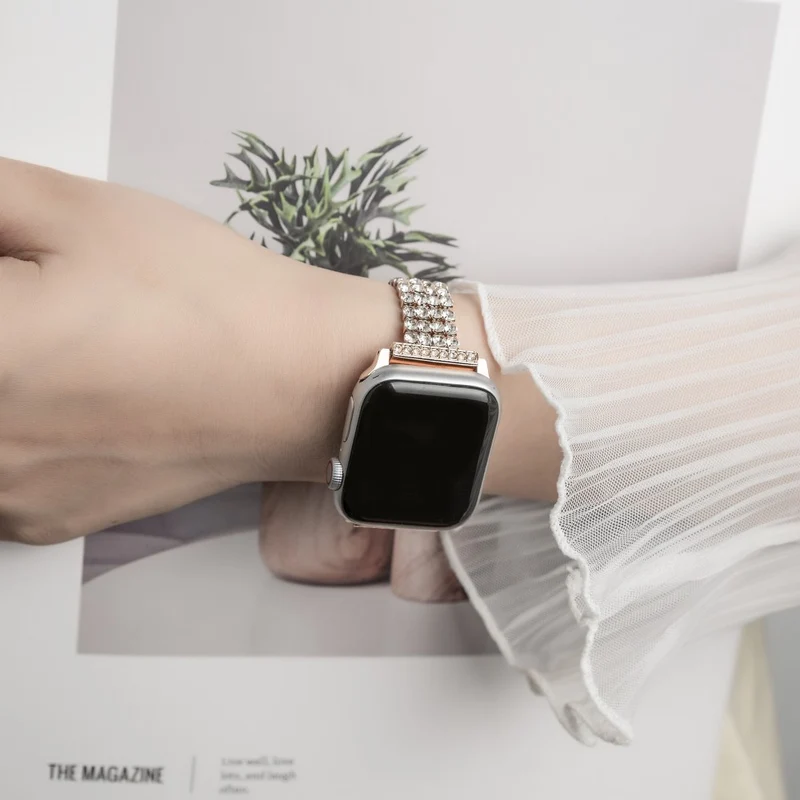 Zeitlos Apple Smartwatch Strass Universell Armband
