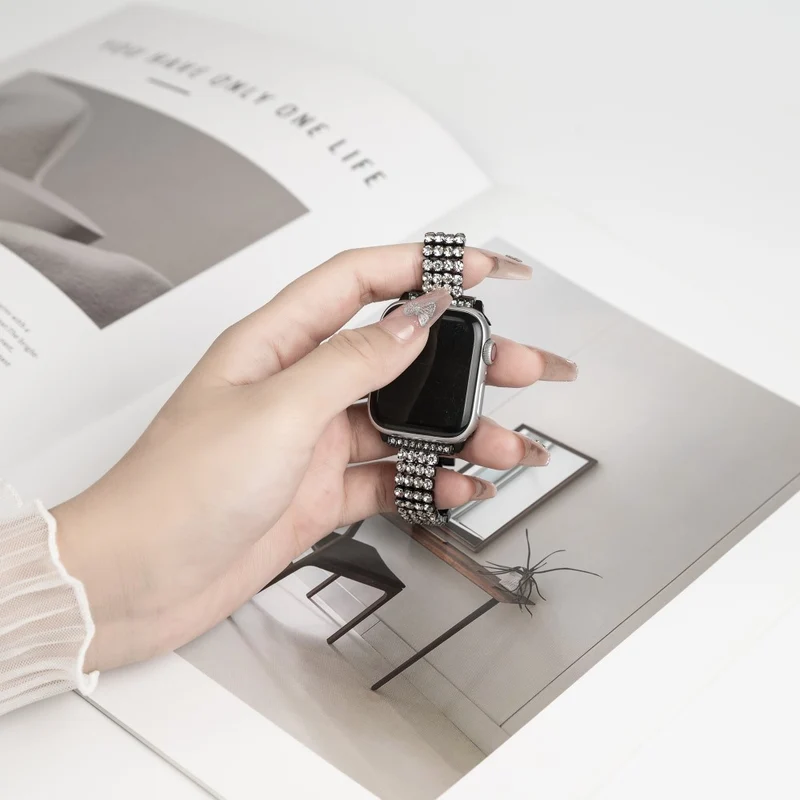 Zeitlos Apple Smartwatch Strass Universell Armband