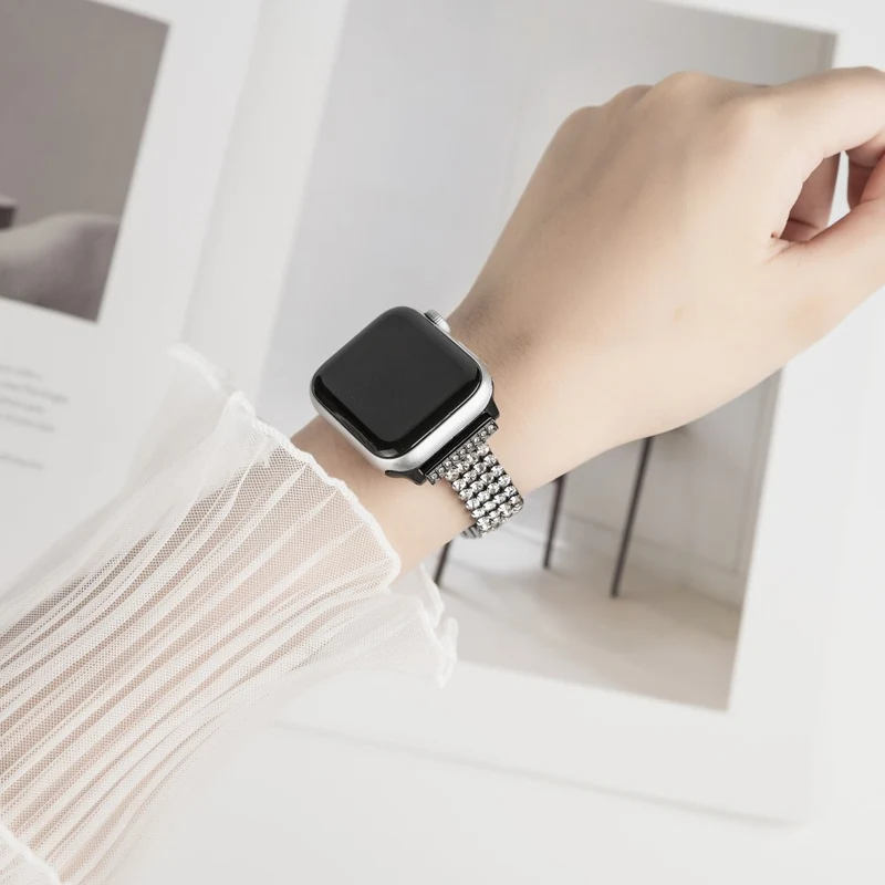 Zeitlos Apple Smartwatch Strass Universell Armband