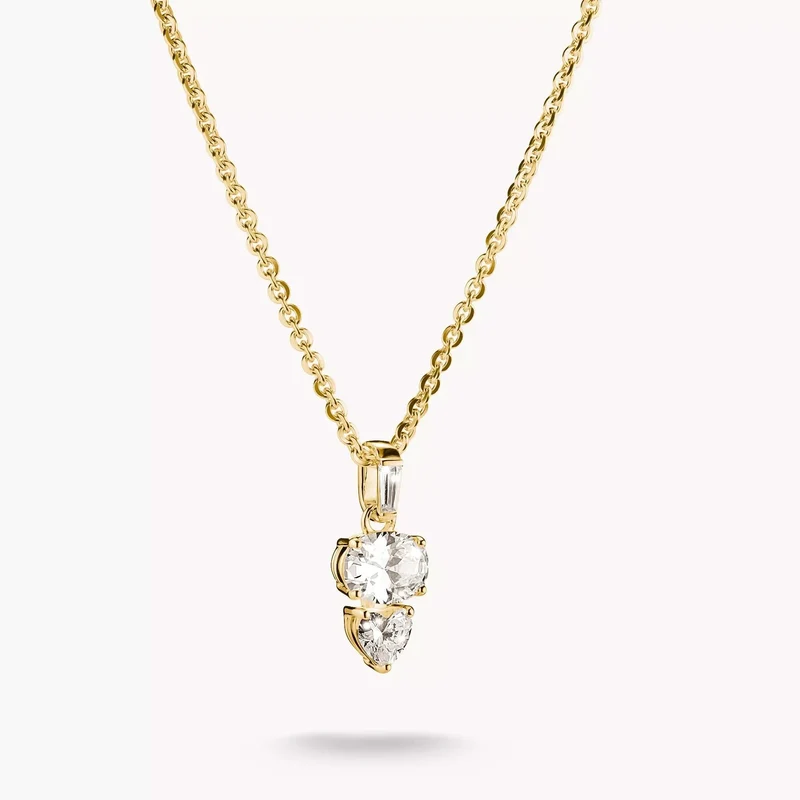 Damenkette, 18k vergoldet mit weißen Zirkoniasteinen - THOMAS SABO Modell: KE2363-414-14