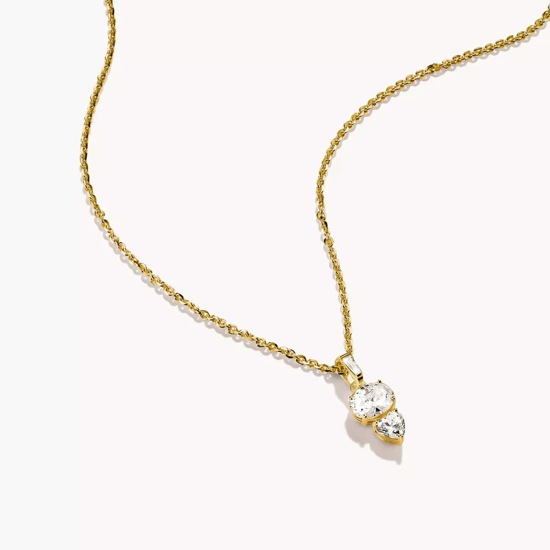 Damenkette, 18k vergoldet mit weißen Zirkoniasteinen - THOMAS SABO Modell: KE2363-414-14