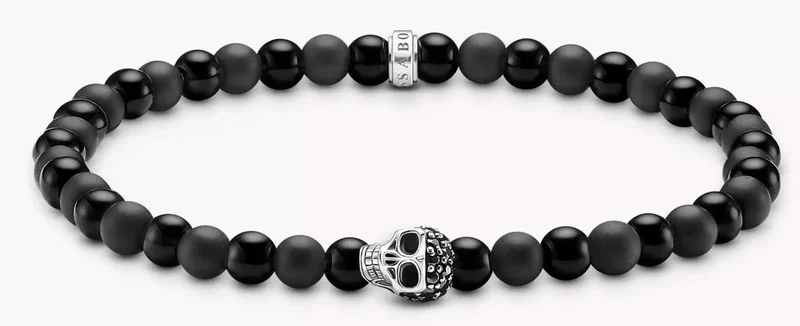 Herren Armband, Totenkopf mit Obsidian - THOMAS SABO Modell: A2185-705-11-VG