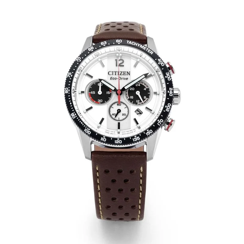 Citizen Racing Chrono CA4714-04A Herrenuhr • Eco-Drive • Leder