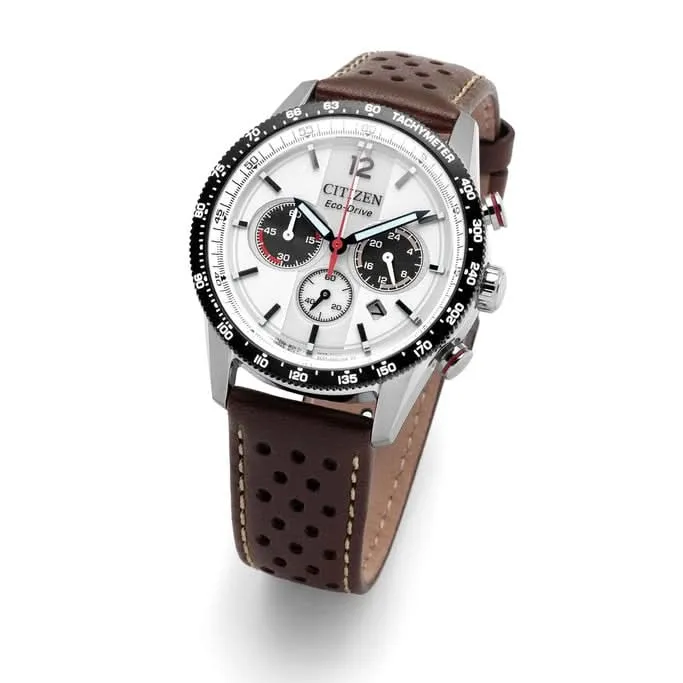 Citizen Racing Chrono CA4714-04A Herrenuhr • Eco-Drive • Leder