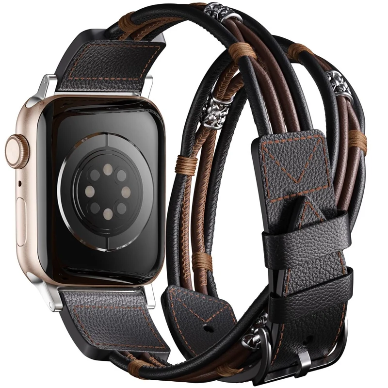Megastark Apple Smartwatch Echtes Leder Universell Armband
