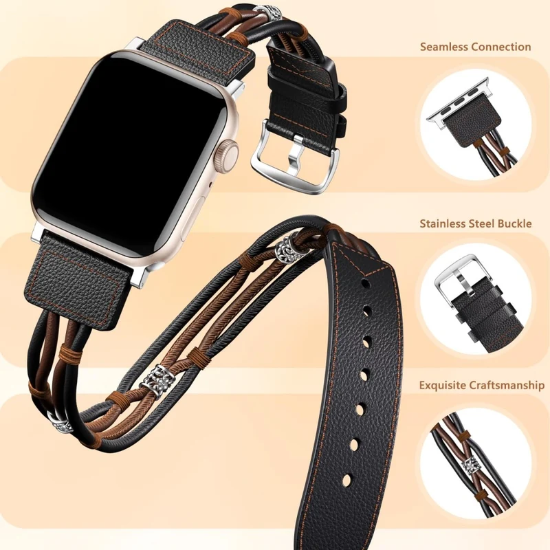 Absolut Robust Apple Smartwatch Echtes Leder Universell Armband