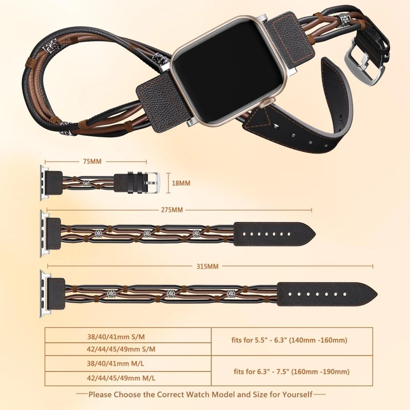 Absolut Robust Apple Smartwatch Echtes Leder Universell Armband