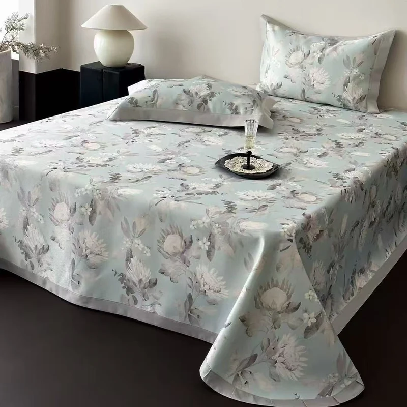 Bettwäschegarnitur aus feinem Baumwollsatin mit klassischem Toile-de-Jouy-Print und satiniertem Saum