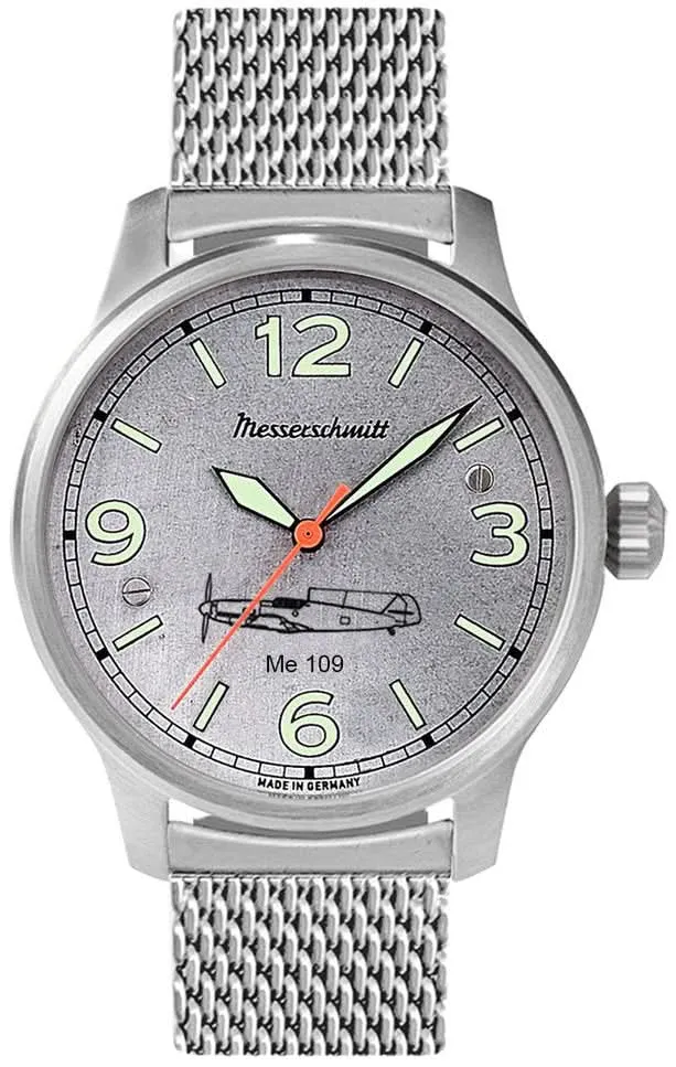Messerschmitt ME 109 ME109-ALU-M Herrenuhr • Made in Germany • Flieger-Design