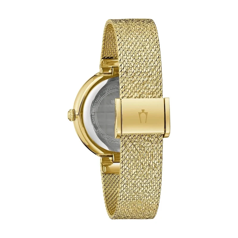 Bulova Phantom 98L321 Damenuhr • 103 Kristalle • Gold-Finish