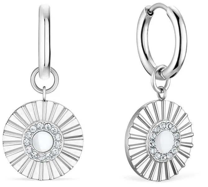 Arctic Flowers Ohrringe Silber glänzend - Sonnenmotiv Edelstahl - Bering Modell 765-150-05