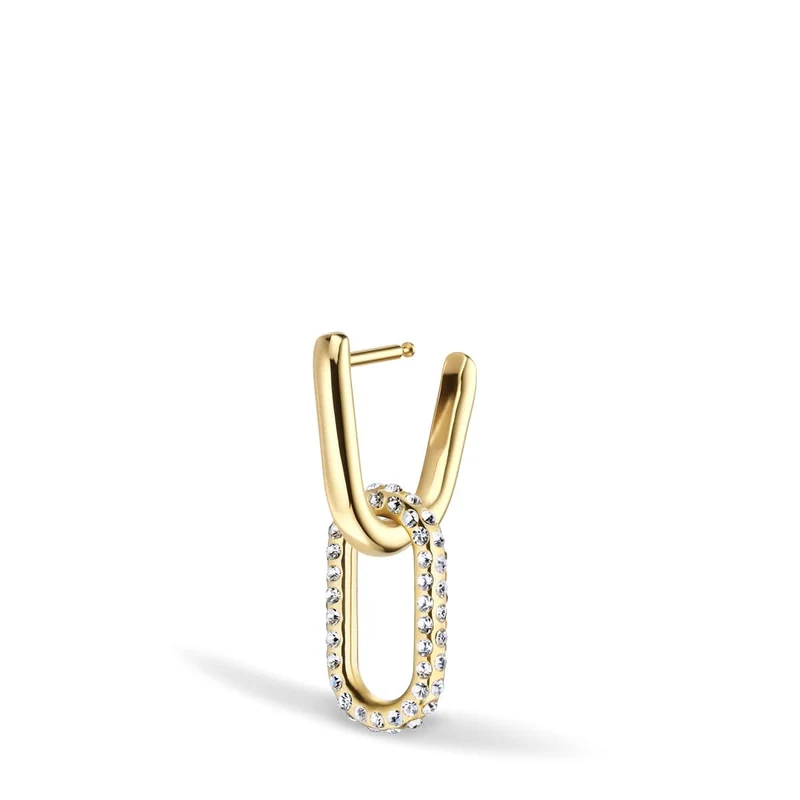 Arctic Pavé Gold Ohrring mit Zirkonia, Eleganter Edelstahl - BERING Modell 755-27-05