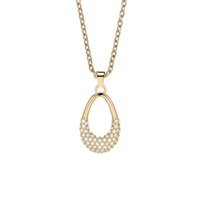 Arctic Pavé Halskette: Elegantes Gold Design mit funkelnden Kristallen - Bering Modell: 457-27-500