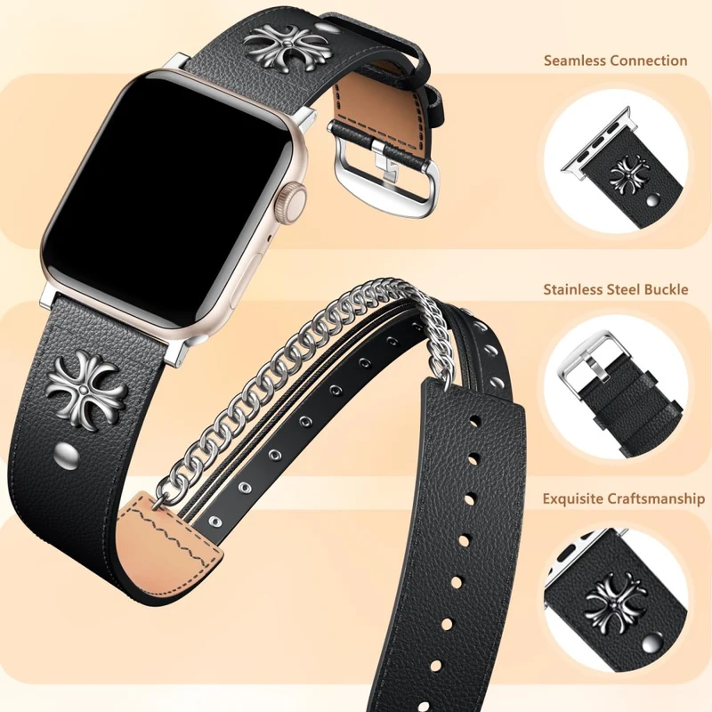 Absolut Angenehm Apple Smartwatch Echtes Leder Universell Armband