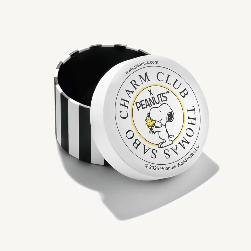 Snoopy PEANUTS Anhänger mit Herz auf Schneeball aus recyceltem 925er Sterlingsilber