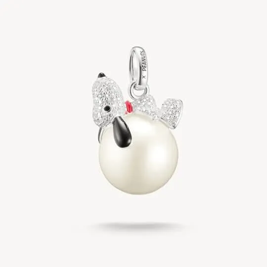 Exklusiver THOMAS SABO PEANUTS Snoopy Schneeball Anhänger 925er Sterlingsilber Zirkonia