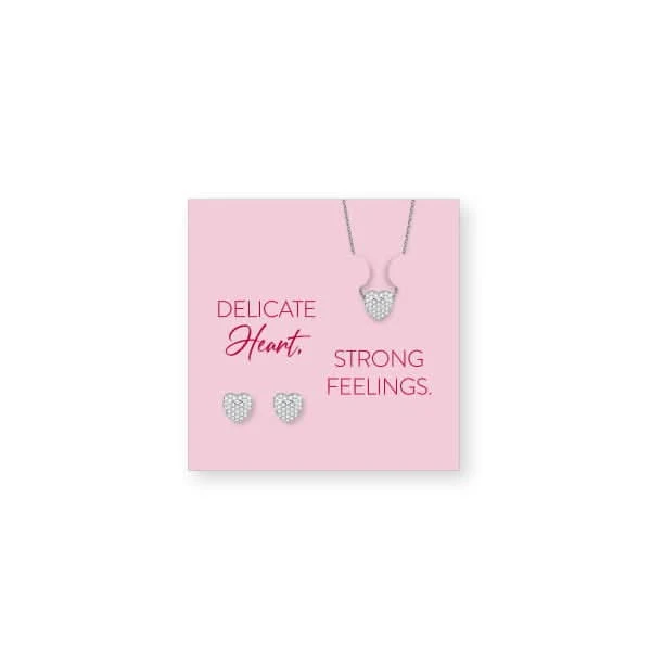 Schmuck-Set aus Edelstahl - Herz - BERING Modell: 468-768-Steel