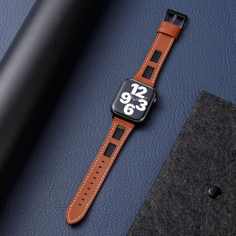 Wirklich Schön Apple Smartwatch Echtes Leder Universell Armband