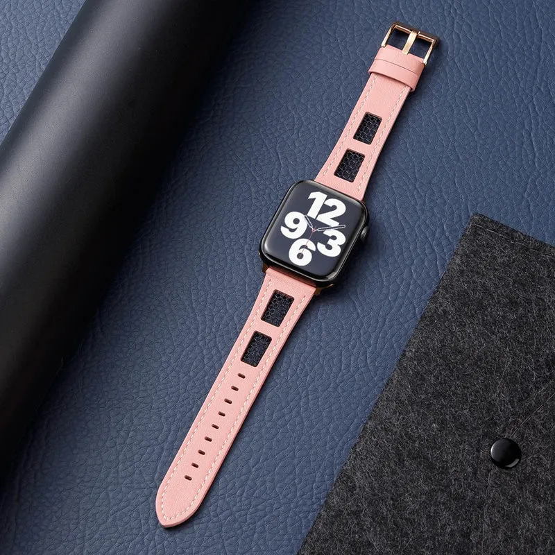 Wirklich Schön Apple Smartwatch Echtes Leder Universell Armband