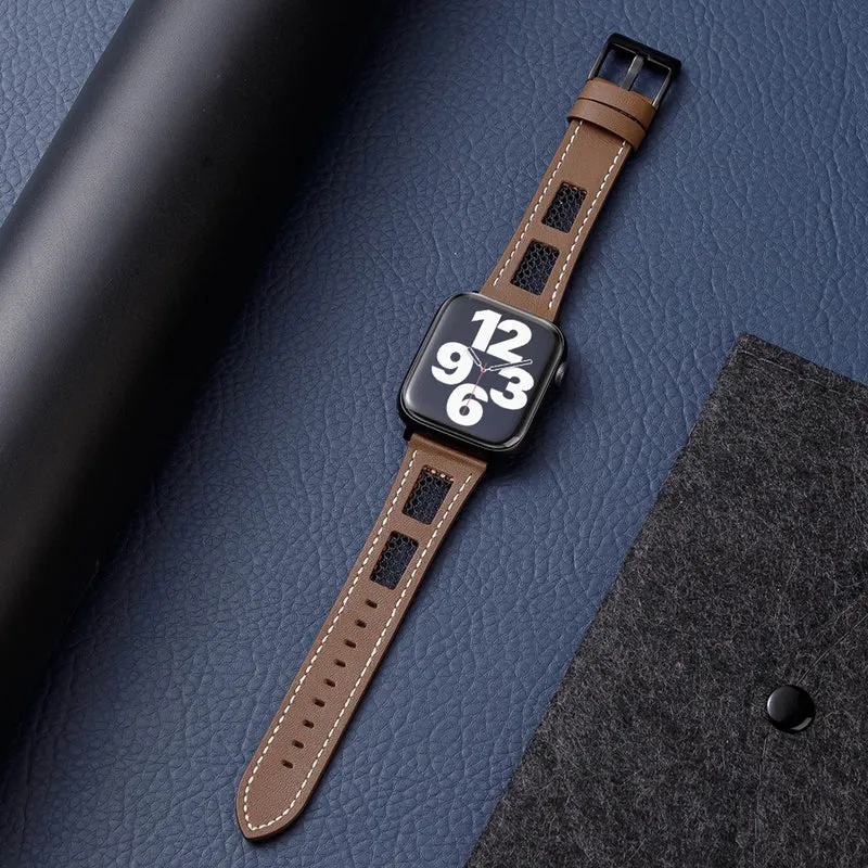 Wirklich Schön Apple Smartwatch Echtes Leder Universell Armband