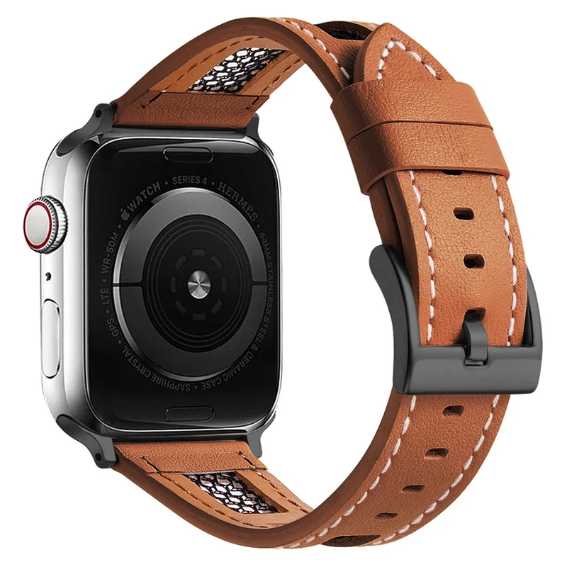 Wirklich Schön Apple Smartwatch Echtes Leder Universell Armband
