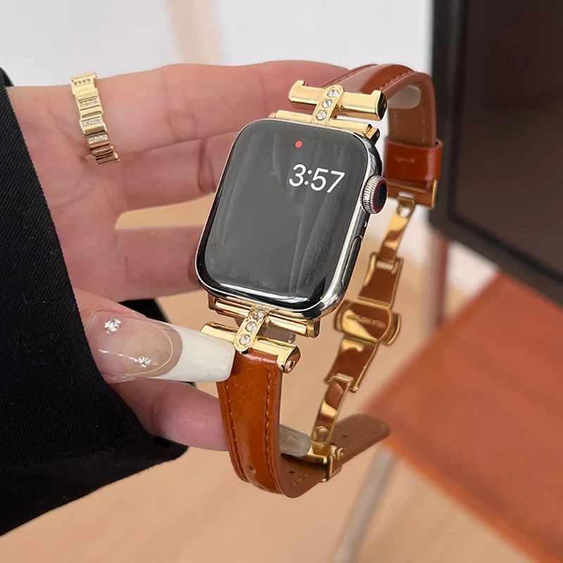 Auffallend Gut Apple Smartwatch Echtes Leder Universell Armband
