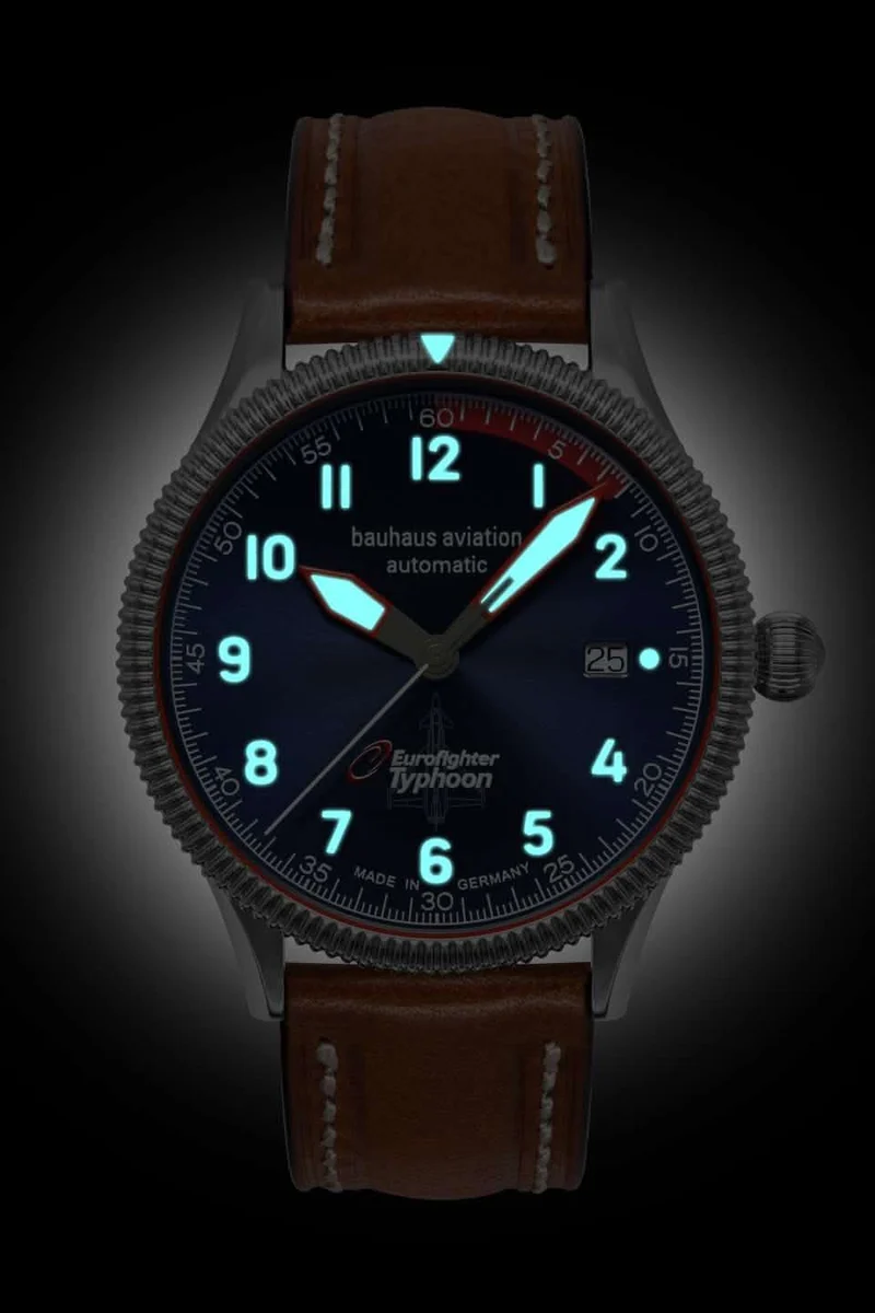 Bauhaus Aviation 2556-3 Herrenuhr • Automatikwerk SW 200 • Saphirglas