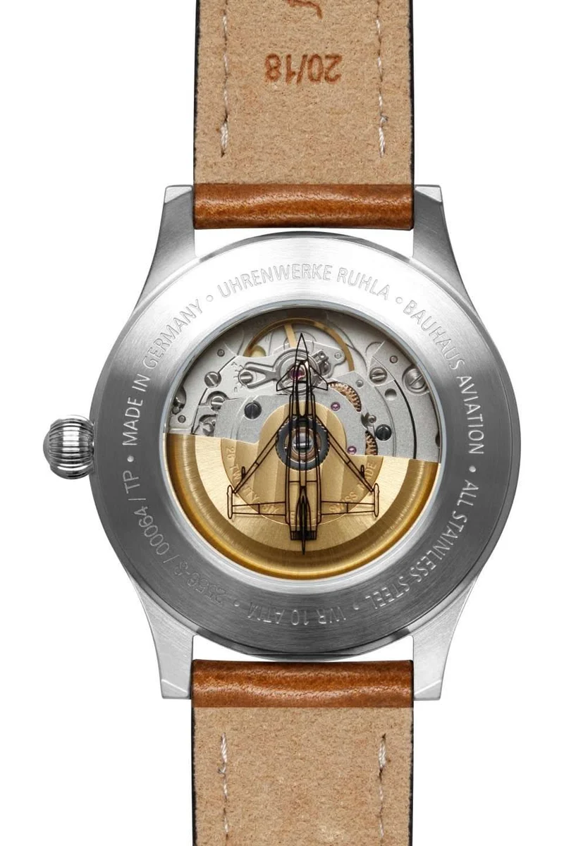 Bauhaus Aviation 2556-3 Herrenuhr • Automatikwerk SW 200 • Saphirglas