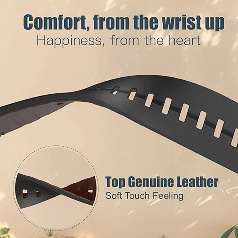 Langlebiges Garmin Smartwatch Armband aus echtem Leder Universel