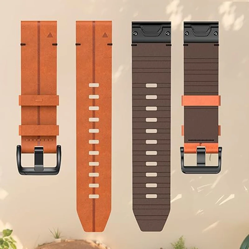 Langlebiges Garmin Smartwatch Armband aus echtem Leder Universel