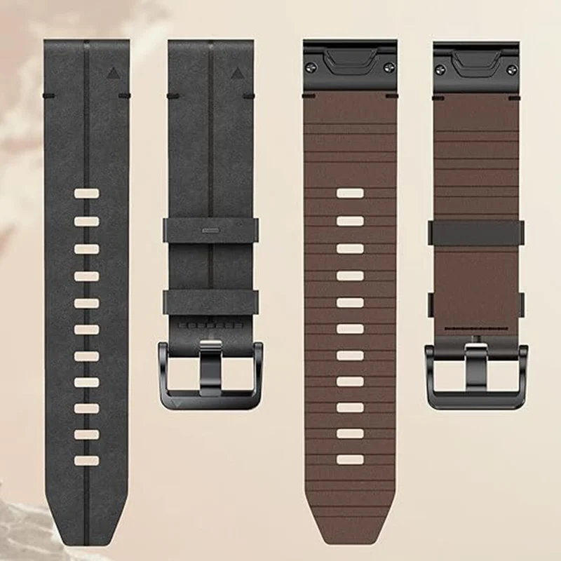 Klassisches Garmin Smartwatch Echtes Leder Universel Armband