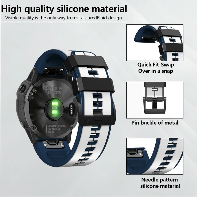 Absolut schickes Garmin Smartwatch Silikon Universel Armband