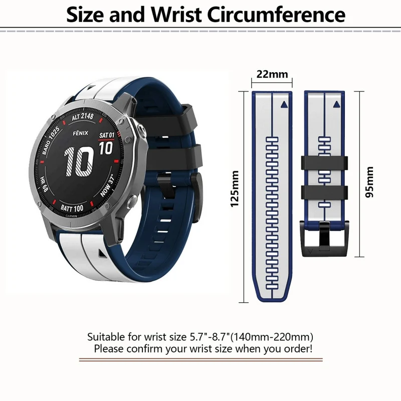Absolut schickes Garmin Smartwatch Silikon Universel Armband
