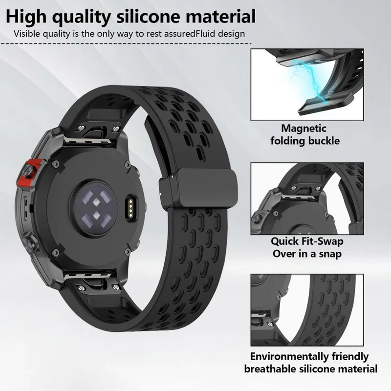 Absolut robustes Garmin Smartwatch Silikon Universel Armband