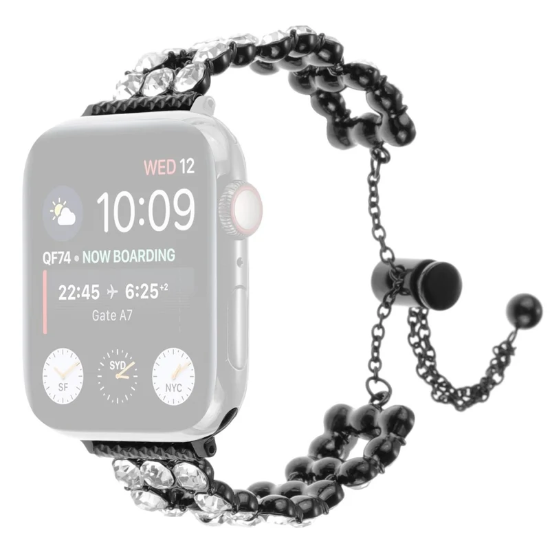 Schöne Apple Smartwatch Metall und Strass Universel Armband